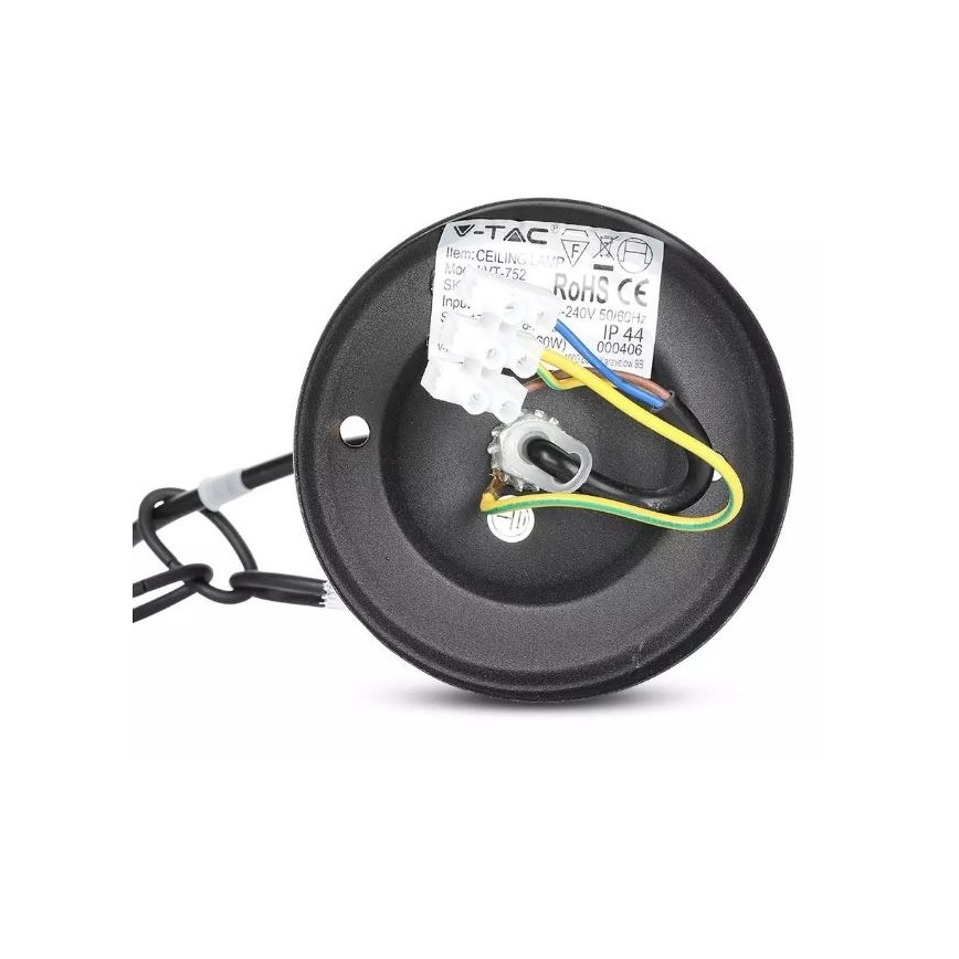 Utomhus Ljuskrona med kedja 1xE27/40W/230V IP44 svart