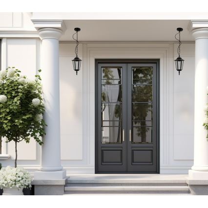 Utomhus ljuskrona med kedja 1xE27/60W/230V svart