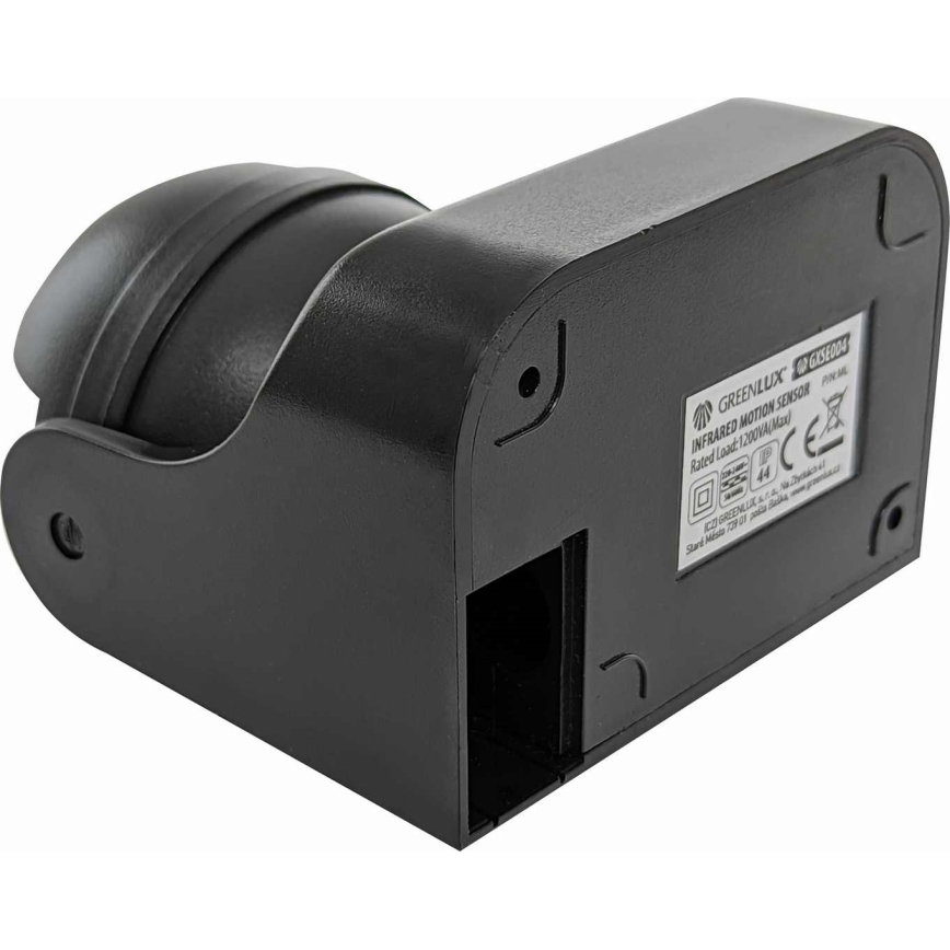 Utomhus PIR-rörelsesensor 1200W/230V IP44 svart