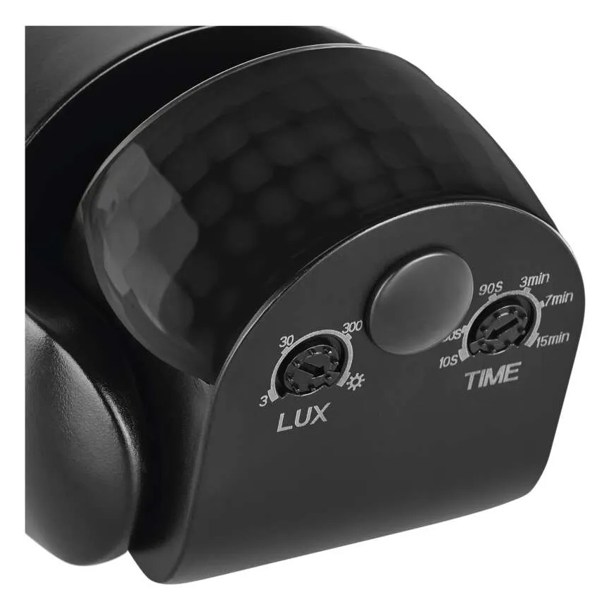 Utomhus rörelse- och skymningssensor PIR 1200W/230V IP65 svart