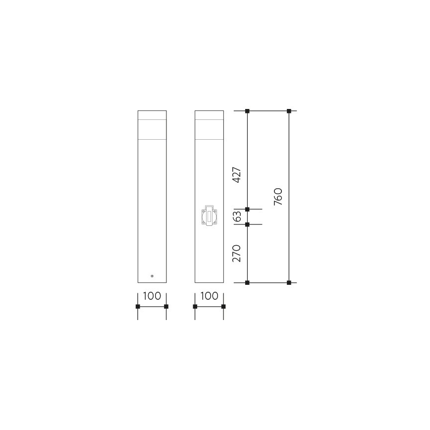 Utomhus sensorlampa med uttag GARD 1xE14/60W IP44