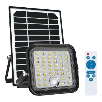 Utomhus solreflektor med sensor LED/10W/3,7V 4000K IP65 3600 mAh + fjärrkontroll