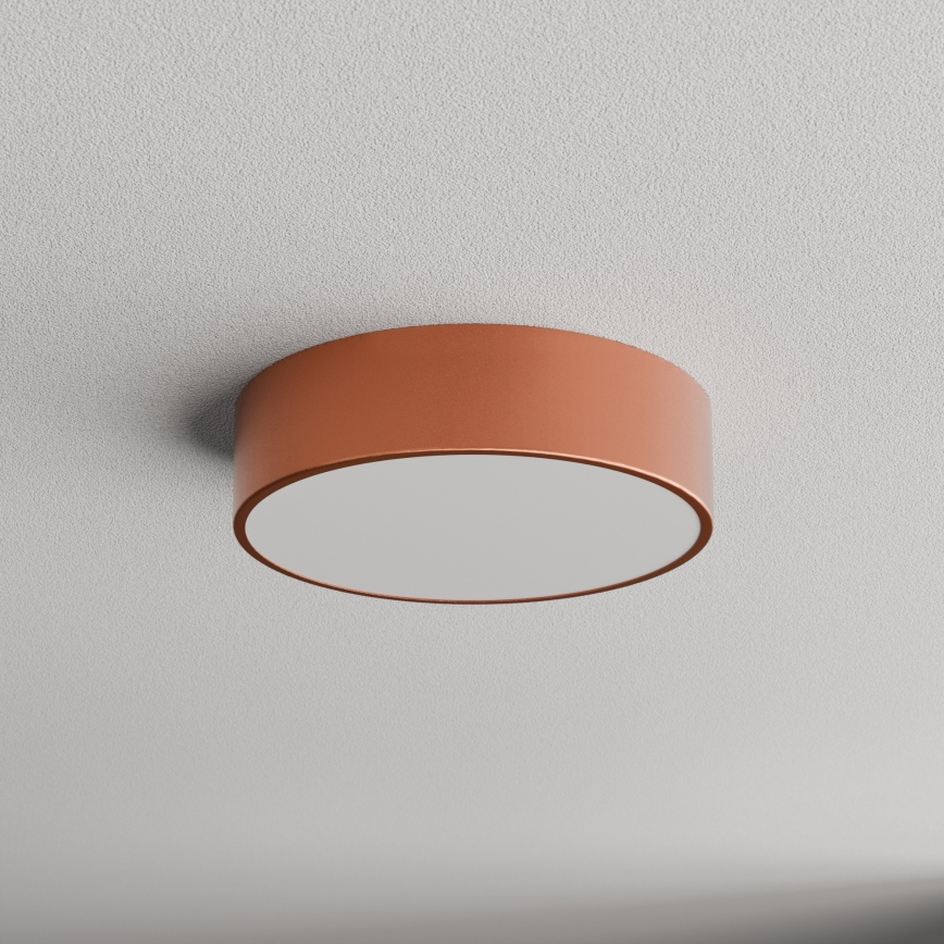 Utomhus taklampa med sensor CLEO 2xE27/24W/230V d. 30 cm koppar IP54