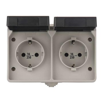 Utomhus Uttag SCHUKO 250V/16A IP44 2Z