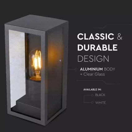 Utomhus Väggbelysning 1xE27/60W/230V IP44