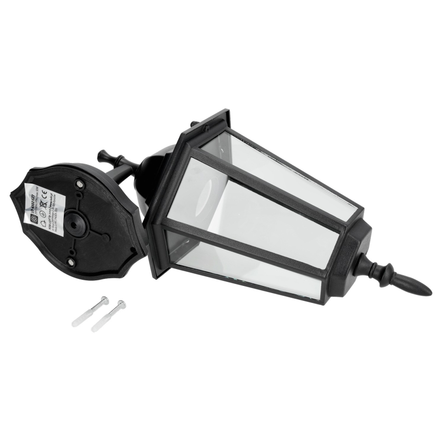 Utomhus väggbelysning 1xE27/60W/230V IP44 svart