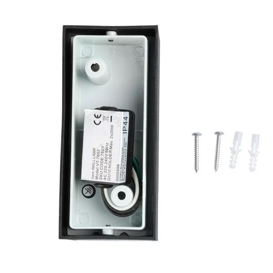 Utomhus Väggbelysning 2xGU10/20W/230V IP44
