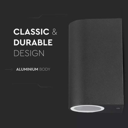 Utomhus Väggbelysning 2xGU10/20W/230V IP44