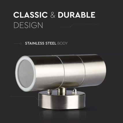 Utomhus Väggbelysning 2xGU10/35W/230V IP44