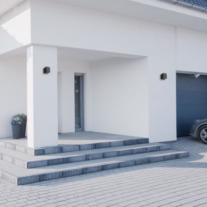 Utomhus väggbelysning BOKA 1xGU10/60W/230V IP44 svart