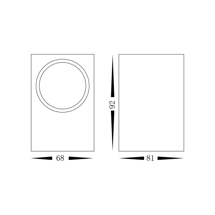 Utomhus väggbelysning BOKA 1xGU10/60W/230V IP44 svart