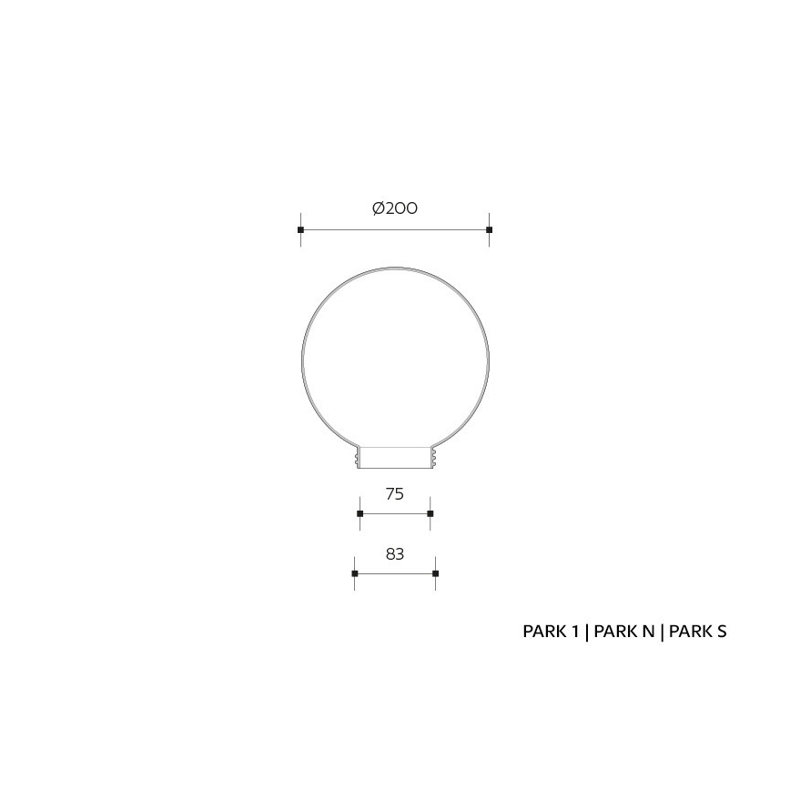 Utomhus Väggbelysning med sensor PARK 1xE27/60W/230V