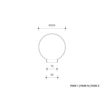 Utomhus Väggbelysning med sensor PARK 1xE27/60W/230V