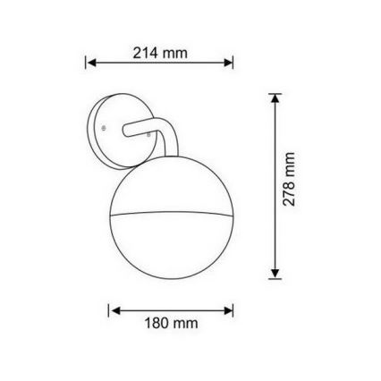 Utomhus Väggbelysning ULSA 1xE27/12W/230V IP44
