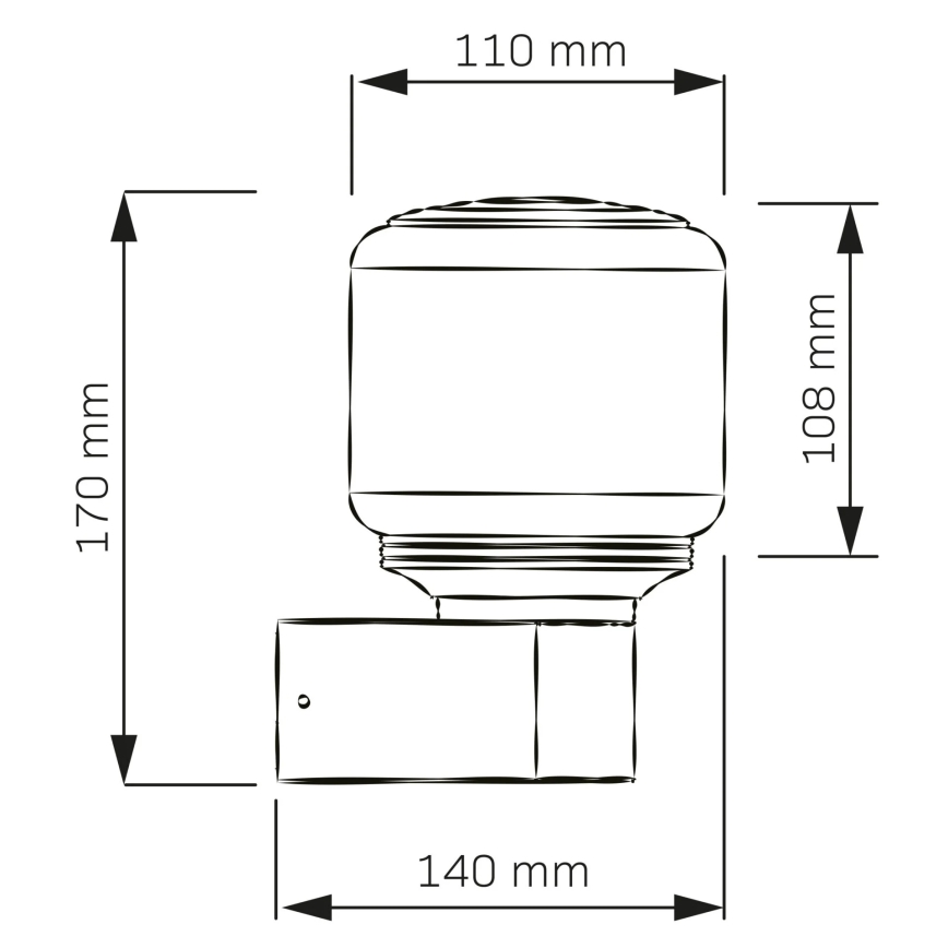 Utomhus vägglampa MADRID 1xE27/12W/230V IP44 svart