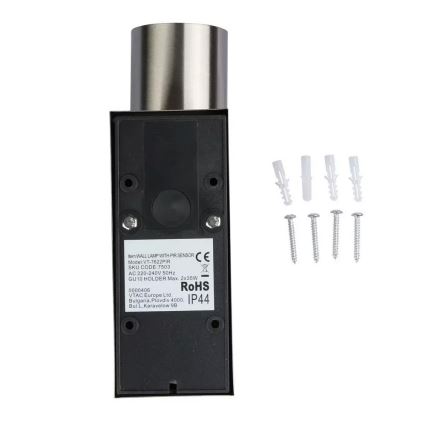 Utomhus vägglampa med sensor 2xGU10/35W/230V IP44