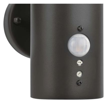 Utomhus vägglampa med sensor ARTEO 1xE27/15W/230V IP44