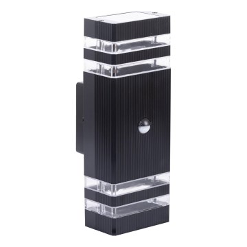 Utomhus vägglampa med sensor BREZZA 2xGU10/35W/230V IP65