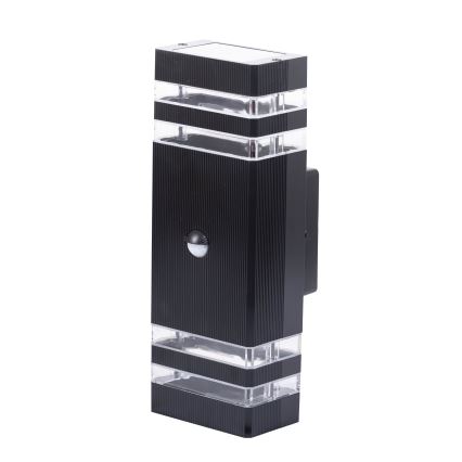Utomhus vägglampa med sensor BREZZA 2xGU10/35W/230V IP65