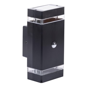 Utomhus vägglampa med sensor NIZZA 2xGU10/35W/230V IP65