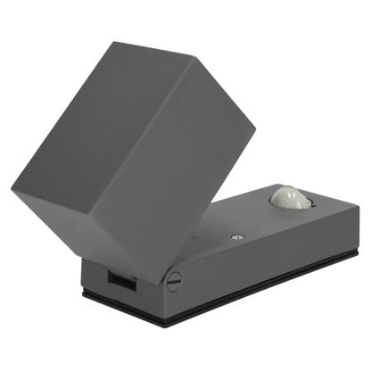 Utomhus vägglampa med sensor QUAZAR 1xGU10/35W/230V IP44 grå