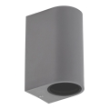 Utomhus vägglampa  PARETE 2xGU10/6W/230V IP54 grå
