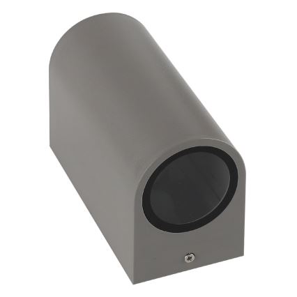 Utomhus vägglampa  PARETE 2xGU10/6W/230V IP54 grå
