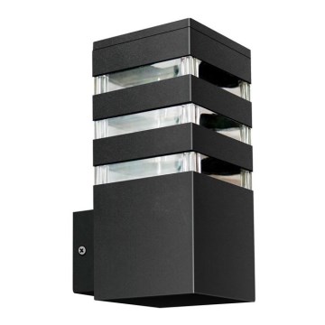 Utomhus vägglampa TEKSAS 1xE27/12W/230V IP44 antracit