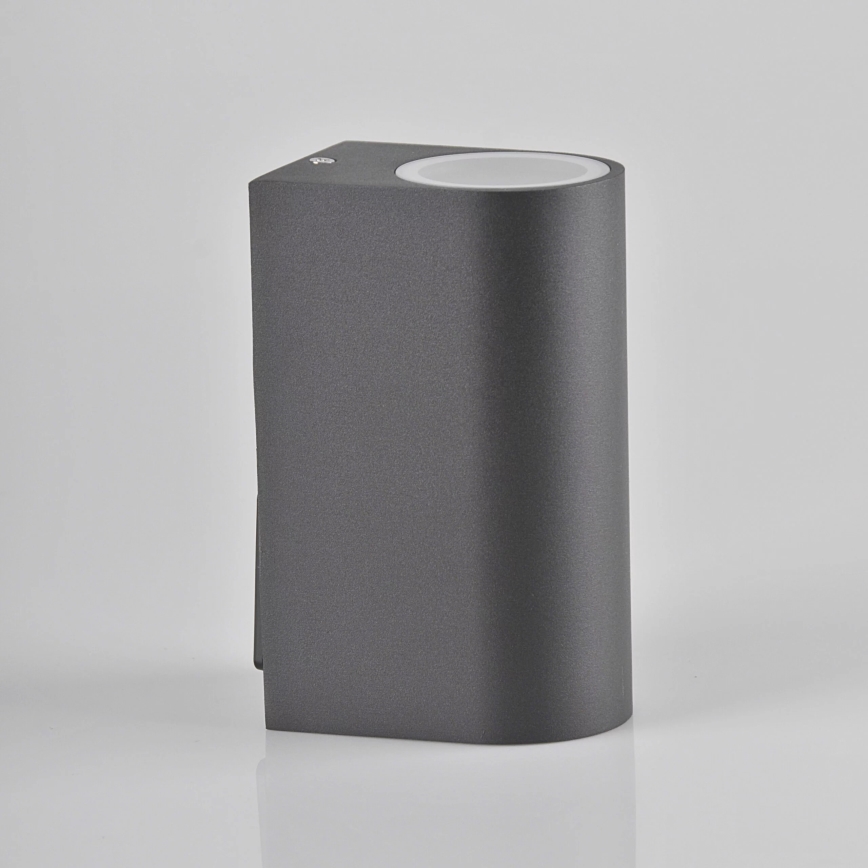 Utomhus Väggspotlight BOSTON 2xGU10/10W/230V IP44