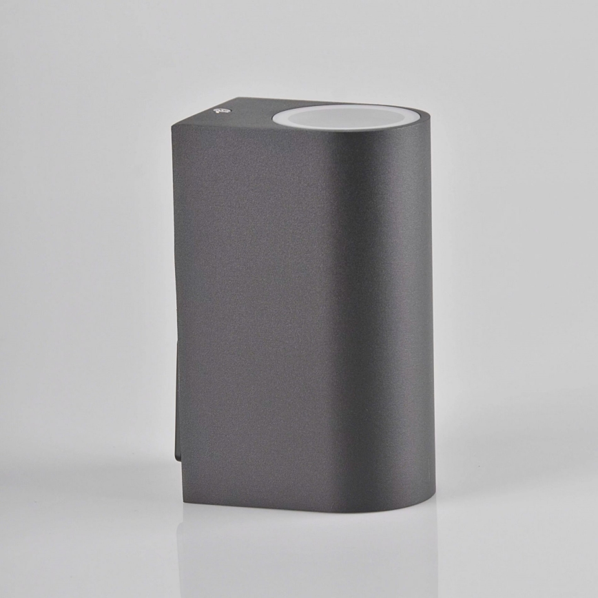 Utomhus Väggspotlight BOSTON 2xGU10/10W/230V IP44