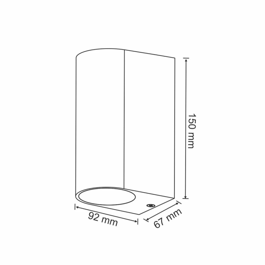 Utomhus Väggspotlight BOSTON 2xGU10/10W/230V IP44