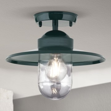 Utomhus ytmonterad ljuskrona EDWARD 1xE27/60W/230V IP44 grön