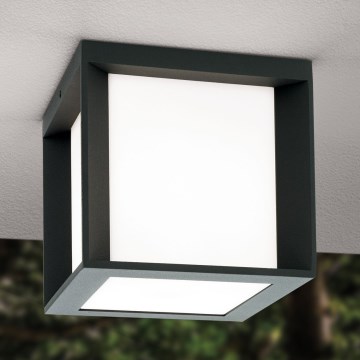 Utomhusarmatur HENRY 1xE27/15W/230V 16x16 cm IP44 antracit