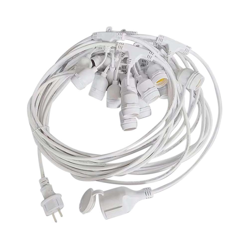 Utomhuskedja STRING 15xE27/40W/230V 15m IP65