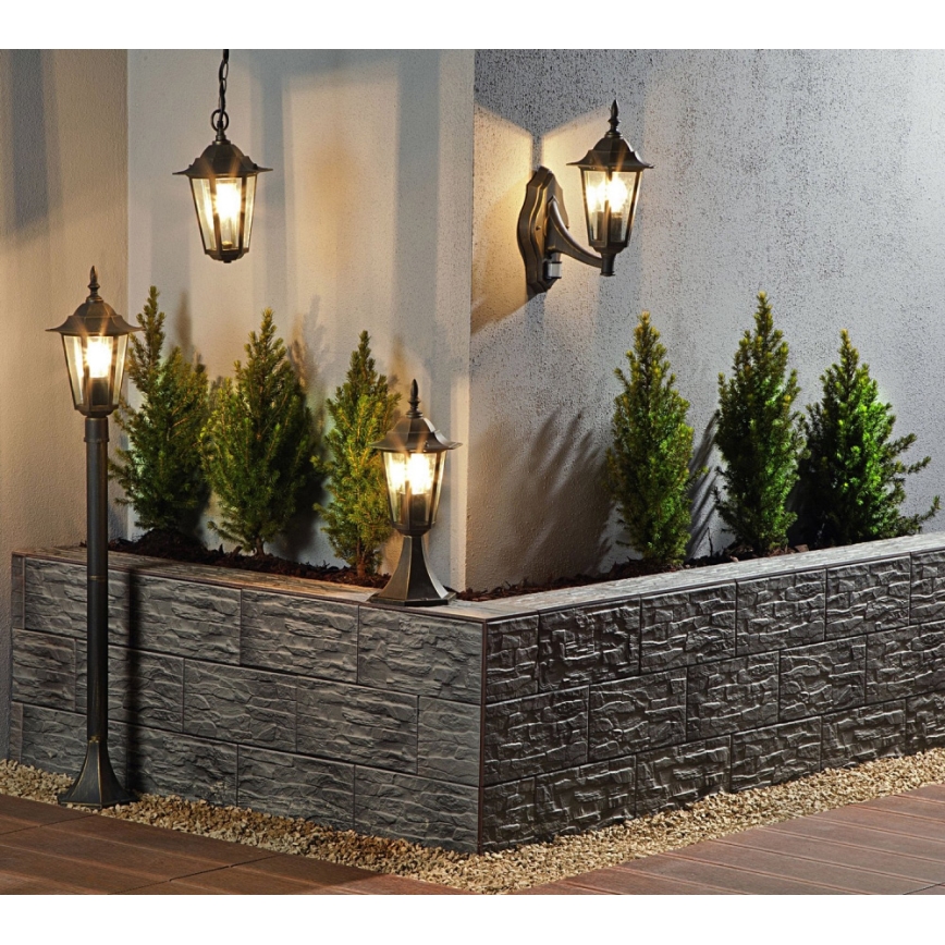 Utomhuslampa 1xE27/20W/230V IP43 42,5 cm patina