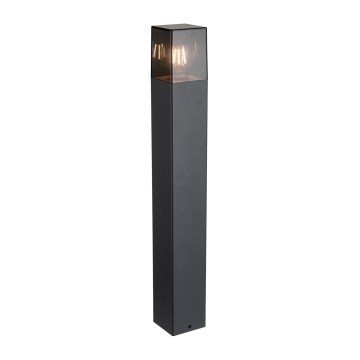 Utomhuslampa 1xE27/40W/230V IP44 80 cm svart/rökfärgad