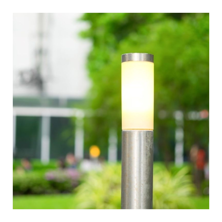 Utomhuslampa 1xE27/60W/230V IP44 110cm matt krom