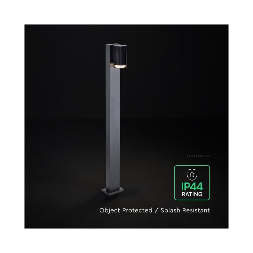 Utomhuslampa 1xGU10/10W/230V IP44 80 cm svart
