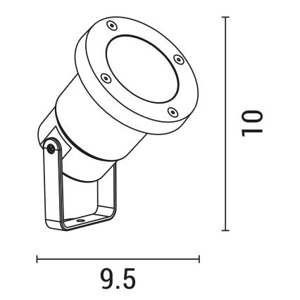 Utomhuslampa 1xGU10/5W/230V IP65 vit