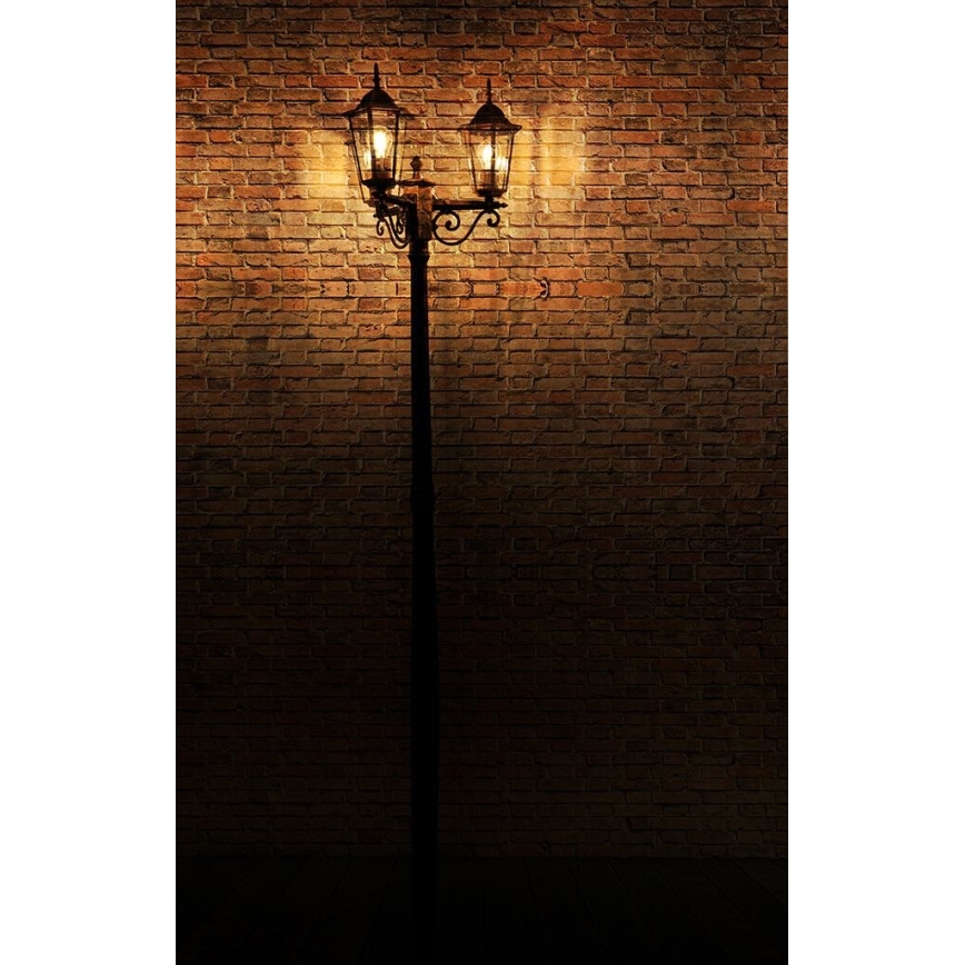 Utomhuslampa 3xE27/20W/230V IP43 2,58 m svart