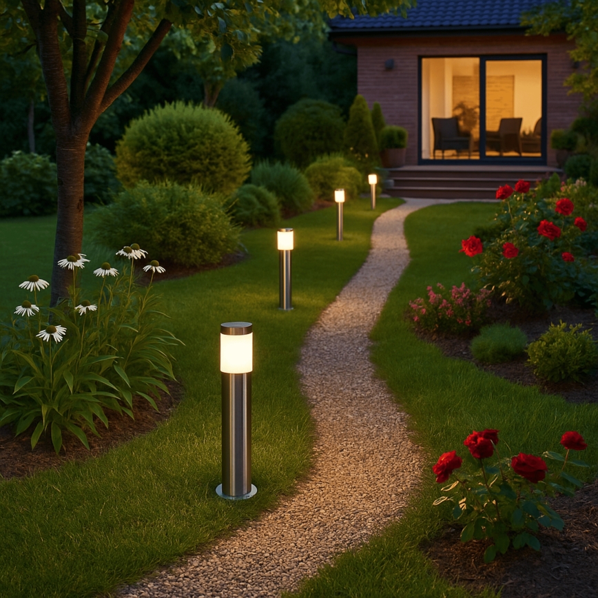 Utomhuslampa BROOKLYN 1xE27/60W/230V 45 cm IP44 matt krom