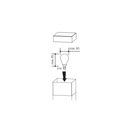 Utomhuslampa GARD 1xE14/60W/230V IP44