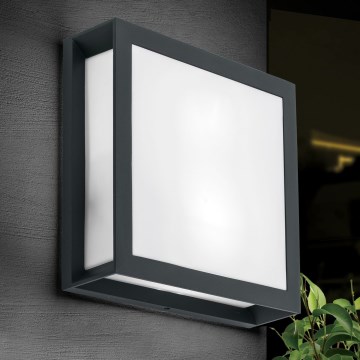 Utomhuslampa HENRY 2xE27/15W/230V 26x26 cm IP44 antracit
