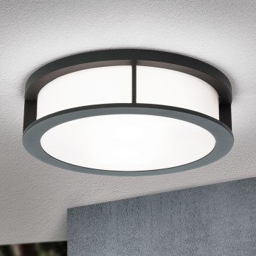 Utomhuslampa HENRY 2xE27/15W/230V Ø 30 cm IP44 antracit