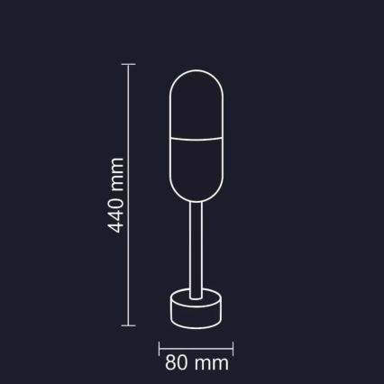 Utomhuslampa HORTEN 1xE27/10W/230V IP44 44 cm