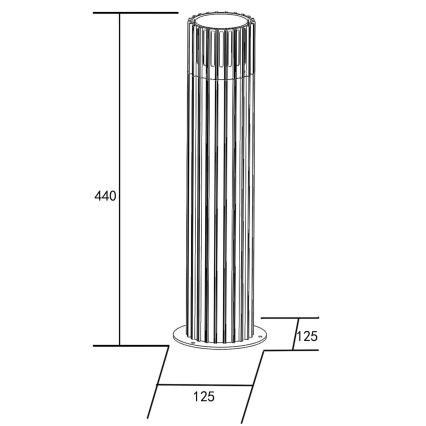 Utomhuslampa KUUSAMO 1xE27/20W/230V 44 cm IP54 antracit