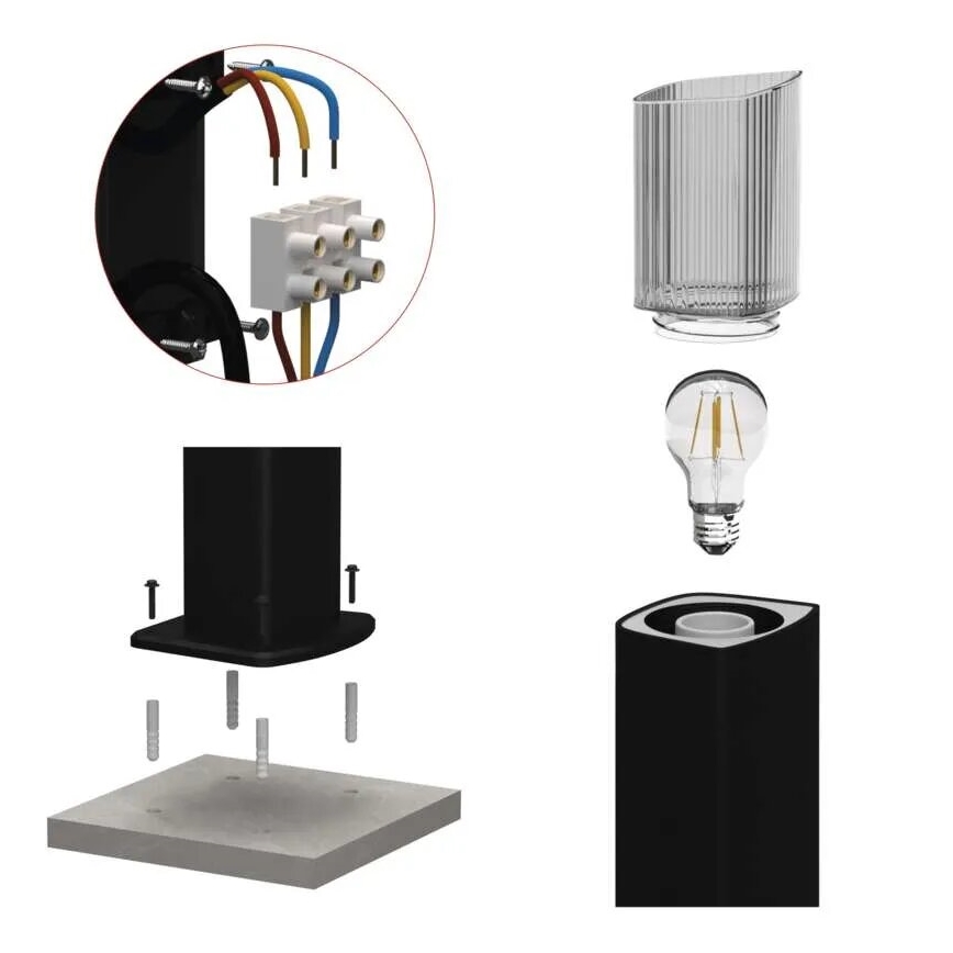 Utomhuslampa LANA 1xE27/25W/230V IP54 75 cm