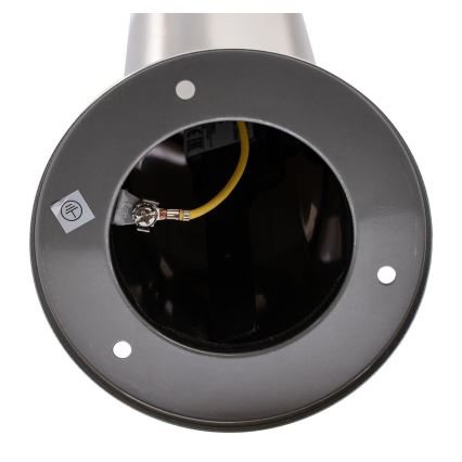 Utomhuslampa LIVIA 1xE27/10W/230V 45 cm IP44 silverfärgad