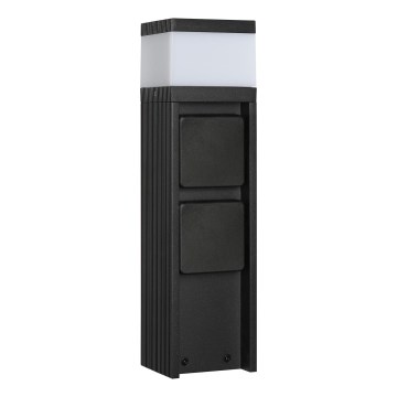 Utomhuslampa med 2 uttag VESPER 1xG9/5W/230V IP44 30 cm svart