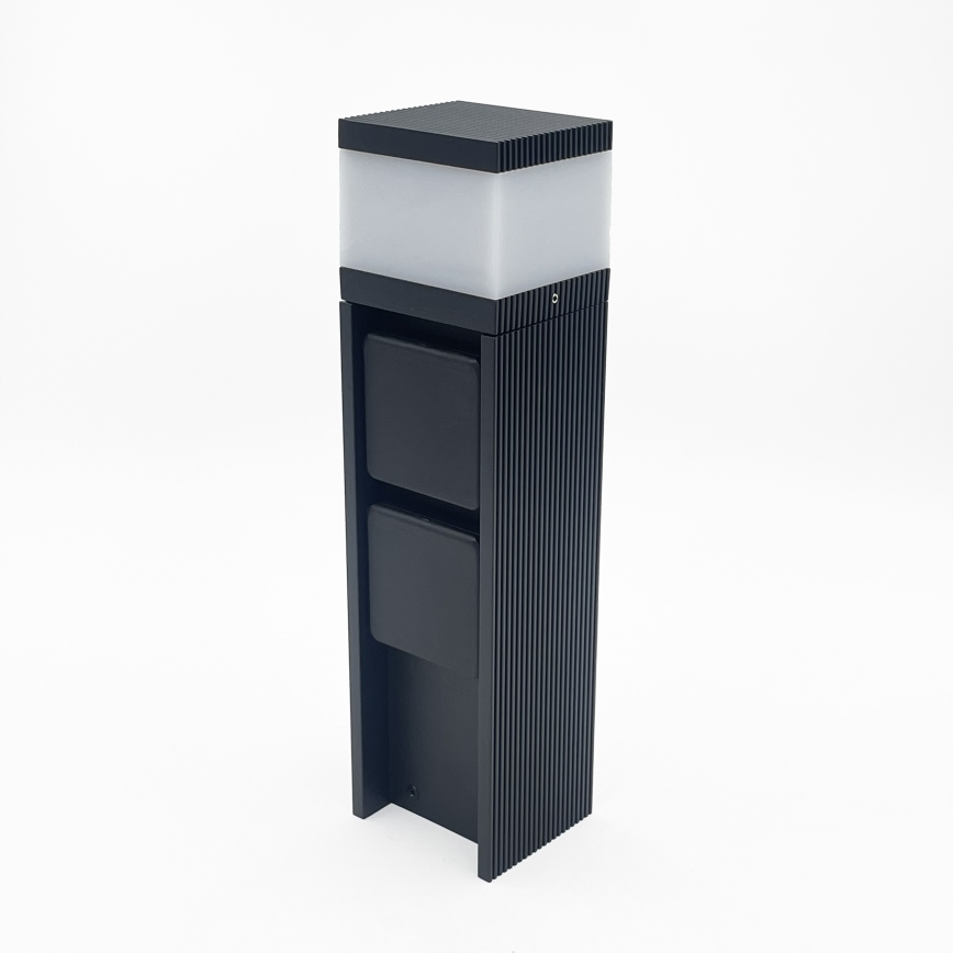 Utomhuslampa med 2 uttag VESPER 1xG9/5W/230V IP44 30 cm svart